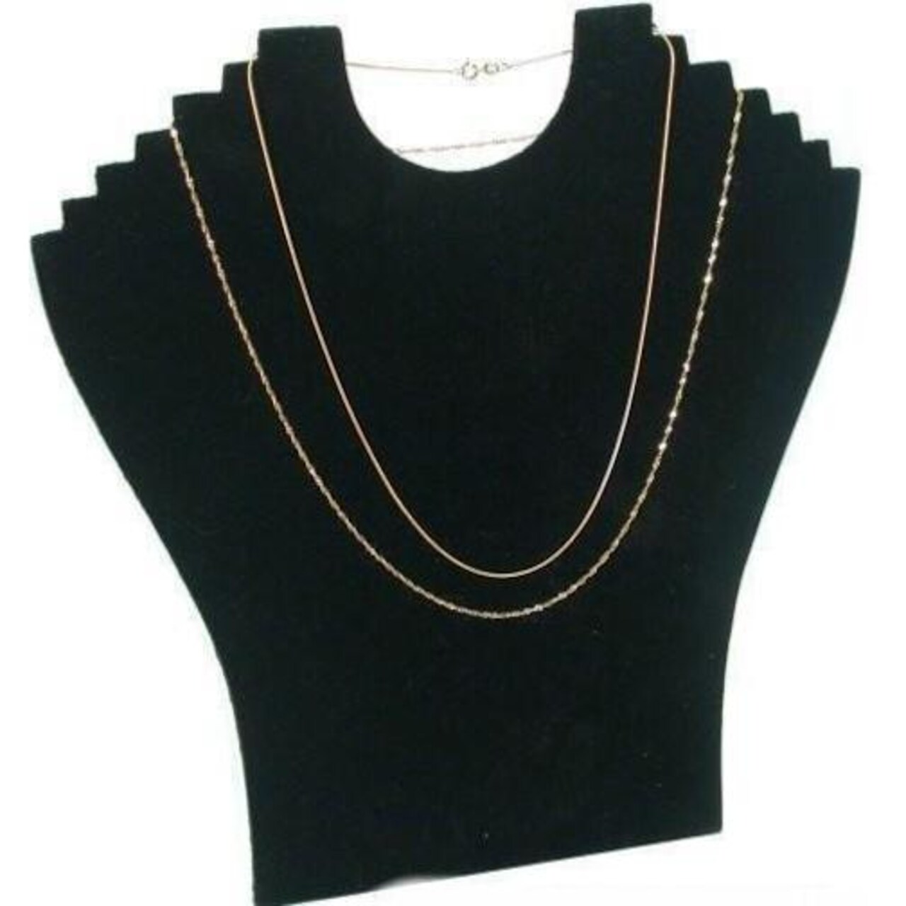 6-Tier Black Necklace Chain Holder Plastic Bust Display